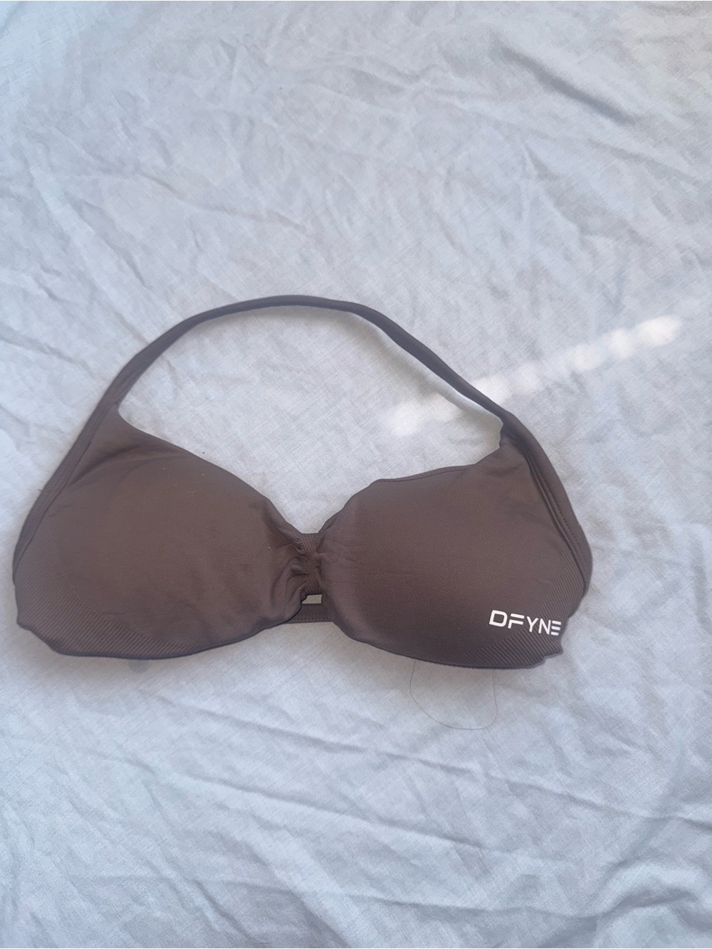 Women's Brown Halter Swim Top